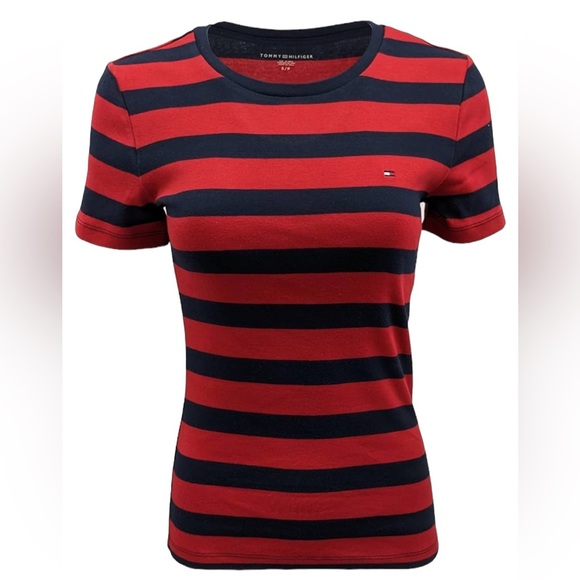 Tommy Hilfiger Tops - NEW Tommy Hilfiger Striped Crewneck T-Shirt Women's Small